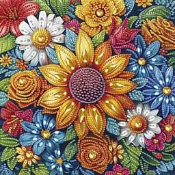 Алмазна мозаїка "Квіти" Brushme BH030 неповна викладка 25х25 см