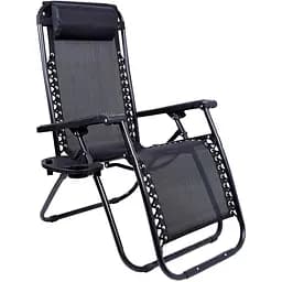 Раскладное садовое кресло шезлонг Orion Black