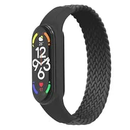 Ремінець для Xiaomi Mi Band 7/6/5/4, Braided Solo Loop, чорний, розмір L, нейлоновий плетений браслет, еластичний змінний ремінець для фітнес-трекера з надійним кріпленням, ArmorStandart (ARM58759)