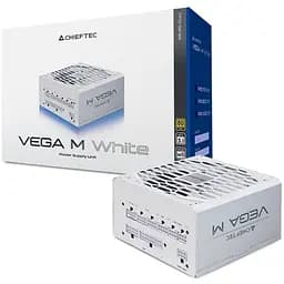 БЖ 850W Chieftec VEGA M PPG-850-CW ATX 3.1 135mm, 80+ Gold, Fully modular, WHITE, Retail (PPG-850-CW) - мініатюра 2