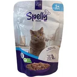 Влажный корм Spelly для взрослых кошек рыба в желе 85 г