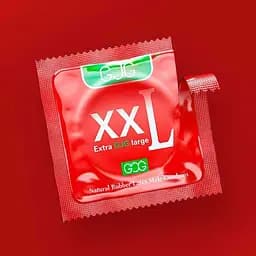 Презервативи класичні великі гладкі GJG XXL Extra Large латекс 3 шт - мініатюра 2