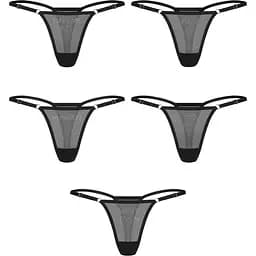 Набор стрингов Obsessive Violami S/M 5 шт (черный)