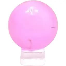 Куля кришталева на підставці рожева