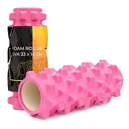 Массажный ролик Cornix EVA 33 x 14 см (валик, роллер) XR-0323 Pink