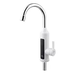 Проточный водонагреватель для кухни поворотный излив датчик температуры 3,3 кВт белый Wezer SDR-A11T