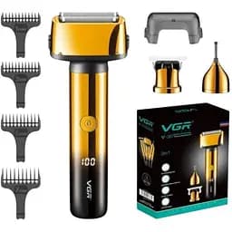 Бритва тример 3 в 1 VGR V-367 акумуляторна для стрижки волосся бороди окантовки 5 Вт