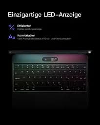 Клавіатура Inateck Magic Keyboard для iPad Pro 11 2024 M4 з клавіатурою, швидке заряджання 30 хвилин, світлодіодний дисплей Smart - мініатюра 3