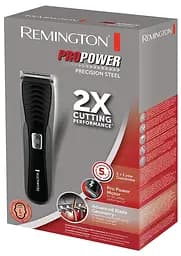 Машинка для стрижки Remington Pro Power Precision Steel, мережа+акум., роторний мотор, насадок-2, сталь, чорний - мініатюра 6