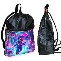 Рюкзак-мешок для обуви,спортивной формы Супер Марио "Super Mario" детская сумка для сменки (01330)