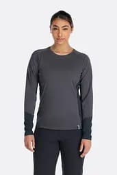 Женская футболка Rab Syncrino Base LS Tee Womens 12 Темно-серый