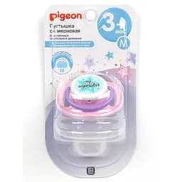 Пустышка Pigeon Моя суперзвезда, размер М, розовый (26984)