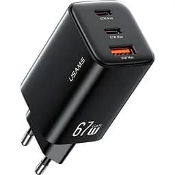 Мережевий зарядний пристрій Usams CC265 GaN 67W Black [164539] - мініатюра 2