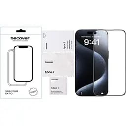 Захисне скло BeCover для Apple iPhone 16 Plus Black (712123) - мініатюра 2