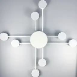 Светильник-спутник белого цвета на 8 плафонов Line.F R 88/8 WH