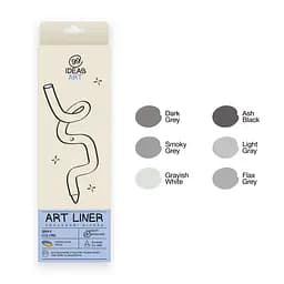 Набор цветных линеров, 6 цветов, 6 set Gray colors, IDEA10-AL6GRAY, 99IDEAS