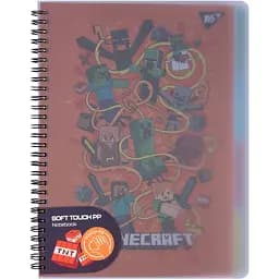 Зошит для записів Yes Minecraft 80 аркушів В5 софт-тач пластикова обкладинка (765742)