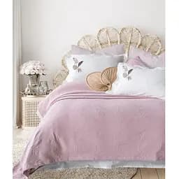 Літня постільна білизна Palm Pembe з покривалом 220*240 см Moss Home pbe0051396