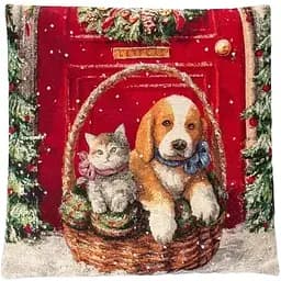 Декоративная наволочка Lefard Basket гобеленовая 45х45 см разноцветная (716-075)