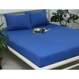 Простирадло на резинці з наволочками TAG Tekstil Princess Blue 180х200х20 см 000224302