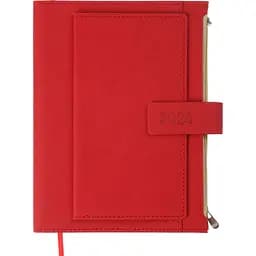 Щоденник датований Buromax Enigma 2024 A5 червоний (BM.2113-05)