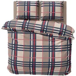 Комплект постільної білизни Lelit Сімейний 150х215 см B-1181/2 бежевий з синім (le2000000297323)