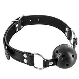 Дихаючий кляп Fetish Tentation Rigid Gag Ball (Black): Максимальна безпека та надійний контроль