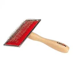 Пуходерка Camon со штифтами из нержавеющей стали с пластиковым покрытием с деревянной ручкой LG (B781/C)