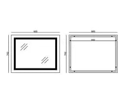 Дзеркало Mixxus Light MR01-90x70 (годинник, LED-підсвічування, антизапотівання) (MI5999) - мініатюра 10