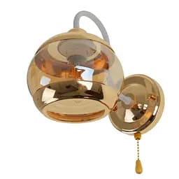 Бра Brille LK-661W/1 E27 WH+FG настінне накладне куля