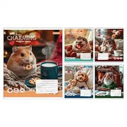 Тетради ученические 12 листов линия 1B Charming, 25 шт. в упаковке