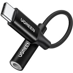 Переходник Ugreen кабель Type-C - 3.5 mm для наушников 10CM Black (AV142)