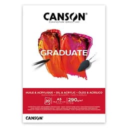 Склейка бумаги для акрила и масла Canson Graduate 290 г/м² 20 листов