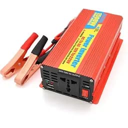 Інвертор напруги MSH Eryuan EY-1500 (900Вт), 12/220V, approximated, 1 універсальна розетка + USB, клем + крокодили, Box