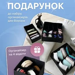 Набір органайзерів ORGANIZE  для білизни 3 шт (чорний)