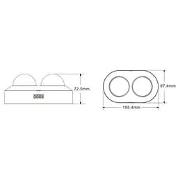 IP-відеокамера панорамна 4Mp TVT TD-9844E3B(D/PE/AR2) f=3.6mm, 2 мікрофони (77-00456) - мініатюра 2