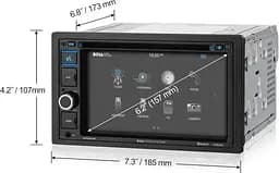 Автомобільний стерео DVD-плеєр - подвійний DIN, Bluetooth аудіо/виклик без рук, 6,2-дюймовий сенсорний BOSS Audio Systems BV9364B - мініатюра 2