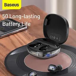 Бездротові навушники Baseus WM01 Plus TWS black (29193 black) - мініатюра 10