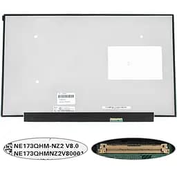 Матриця 17.3" NE173QHM-NZ2 2560 х 1440, 40pin eDP, IPS, 240Hz, LED, SLIM без планок і вушок, матова, роз'єм праворуч внизу для ноутбука
