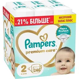 Подгузники Pampers Premium Care Размер 2 (4-8 кг) 246 шт.