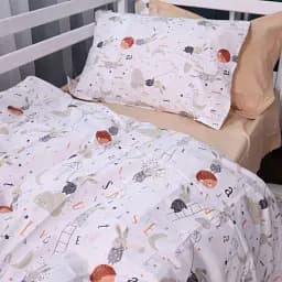 Наволочка MirSon Poplin Line Kids 06 Rabbit Alphabet 40х40 см темно-бежева (2200009716720) - мініатюра 4
