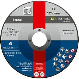 Круг отрезной по камню Trotec 125 х 22.23 х 3.2 мм 5 шт. (DAS302827)