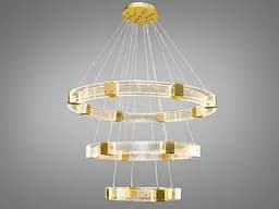 LED люстра підвісна на три кільця Diasha 1022-400+600+800