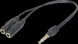 Перехідник аудіо Jack 3.5mm M 3pin -> 2 Jack 3.5mm F (розгалужувач) Defender - мініатюра 2
