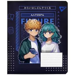 Тетрадь Yes Алгебра Anime для записей А5, 48 листов черно-синяя (767439)