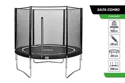 Батут Salta Combo Black, круглый, 251 см, черный (587A)