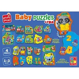 Пазли максі з грою Vladi Toys Малюк Зможе Тварини та Іграшки (VT1722-23) - мініатюра 3