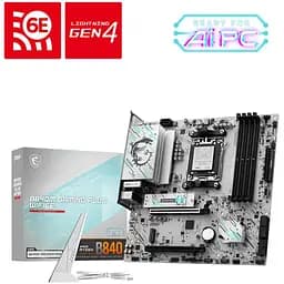 Материнська плата MSI B840M Gaming PLUS WIFI6E sAM5 B840 4xDDR5 M.2 HDMI WiFi BT mATX - мініатюра 7