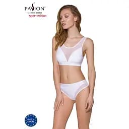 Топ із прозорою вставкою Passion PS002 TOP white L - мініатюра 2