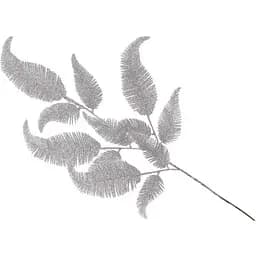 Искусственная ветка Перо 73 см Искусственный материал для флористики и декора Серебристый
